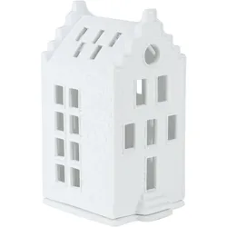MGA, Laterne, Räder Living Lichthaus Backsteinhaus Porzellan 7,5x8x16 cm Design