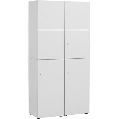 Garderoben-Set SCHILDMEYER "Locked, Garderoben Spint Set, Made in Germany, B: 45,5 cm", weiß (mattweiß), elektronisches RFID-Schloss, Holzwerkstoff, Kastenmöbel-Sets, Solide Verarbeitung - Dieses Produkt ist in Deutschland gefertigt