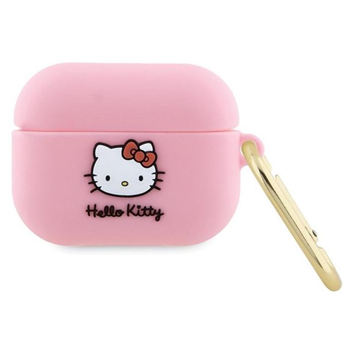 Hello Kitty HKAP3DKHSP Airpods Pro cover różowy/pink Silicone 3D Kitty Head (Kopfhörer Hülle) (1696244904)