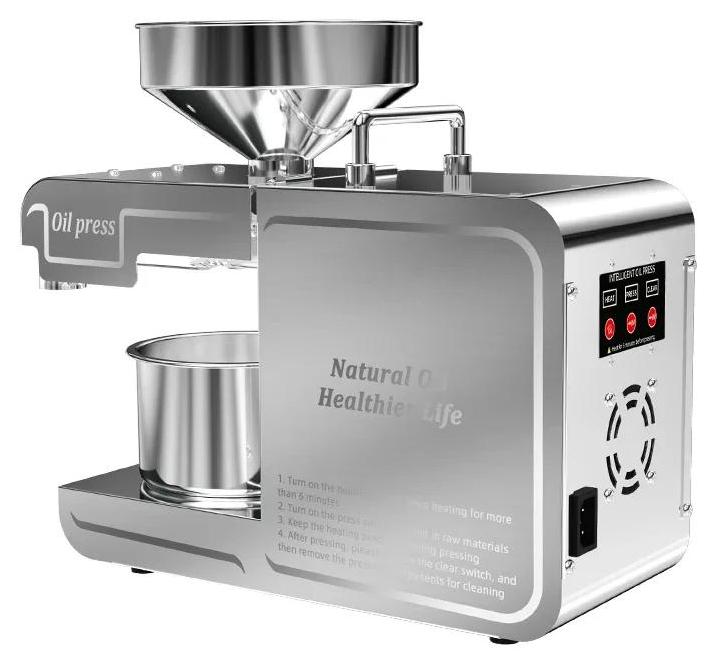Kommerzielle Ölpresse - Automatische Schraubenölpresse T1 - Kleine Tischmaschine - Für Moringa Sonnenblumenkerne Erdnüsse Sesam - 220V EU-Stecker - Farbe T1