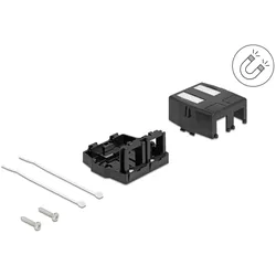DELOCK Keystone Leergehäuse 2 Port magnetisch. Unterseite sw