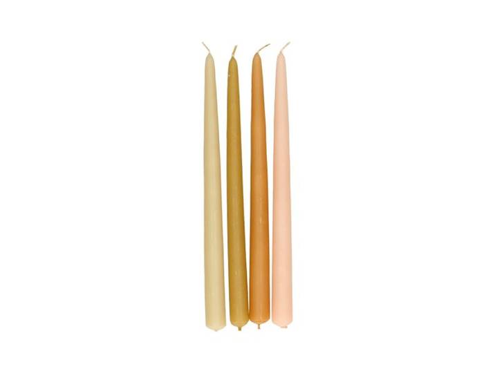 Kaarsen, set roze 4 stuks