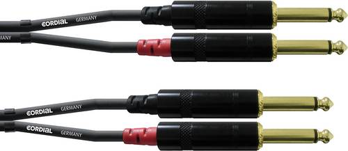 Cordial CFU 1,5 PP Audio Adapterkabel [2x Klinkenstecker 6.35mm - 2x Klinkenstecker 6.35 mm] 1.50m Schwarz