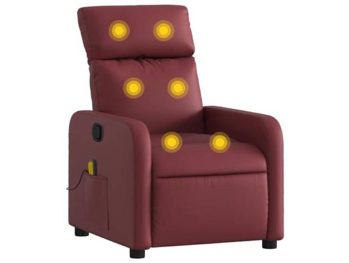 vidaXL Massagesessel Weinrot Kunstleder