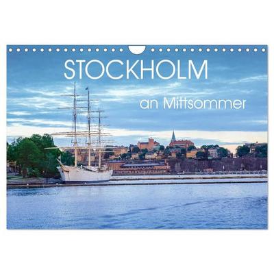 Stockholm an Mittsommer (Wandkalender 2027 DIN A4 quer), CALVENDO Monatskalender