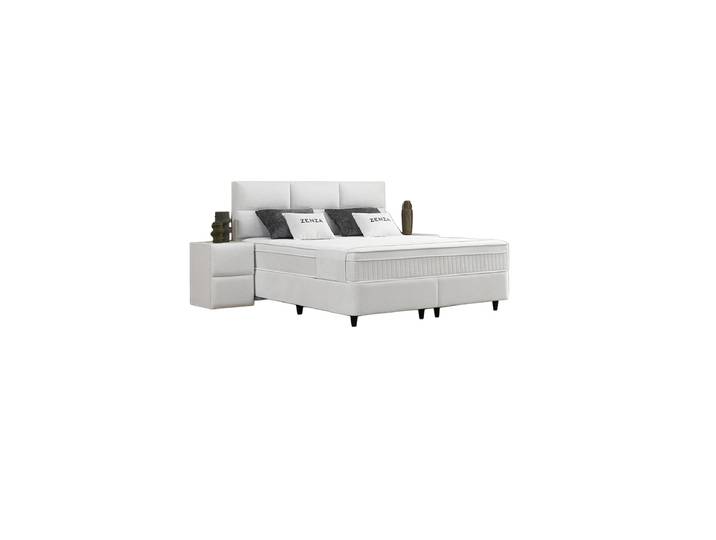 Premium Boxspringbett „Zenza“ inkl. Matratze & Topper Weiss 140 x 200 cm BEDS SUPPLY