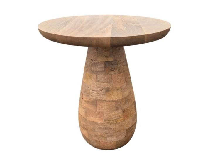 LebensWohnArt Beistelltisch Massivholz Beistelltisch KITAR-G 45cm Mangoholz natural Pflanzhocker