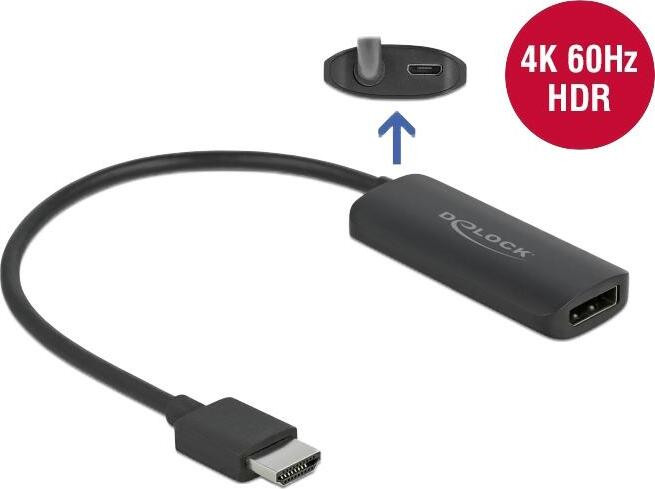 Delock 63206 Adapter HDMI-A naar DisplayPort 4K 60Hz