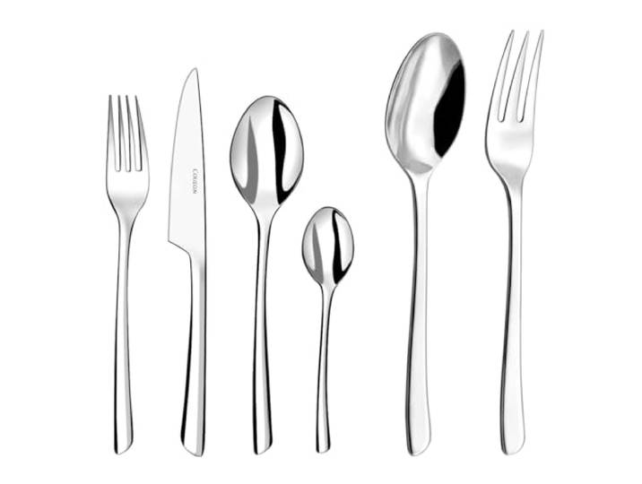COUZON - Ménagère 50 couverts de table en coffre bois pour 12 personnes - J'aiGoûté - Acier inoxydable 18/10\, Finition Miroir\, Epaisseur 4 mm - Inox
