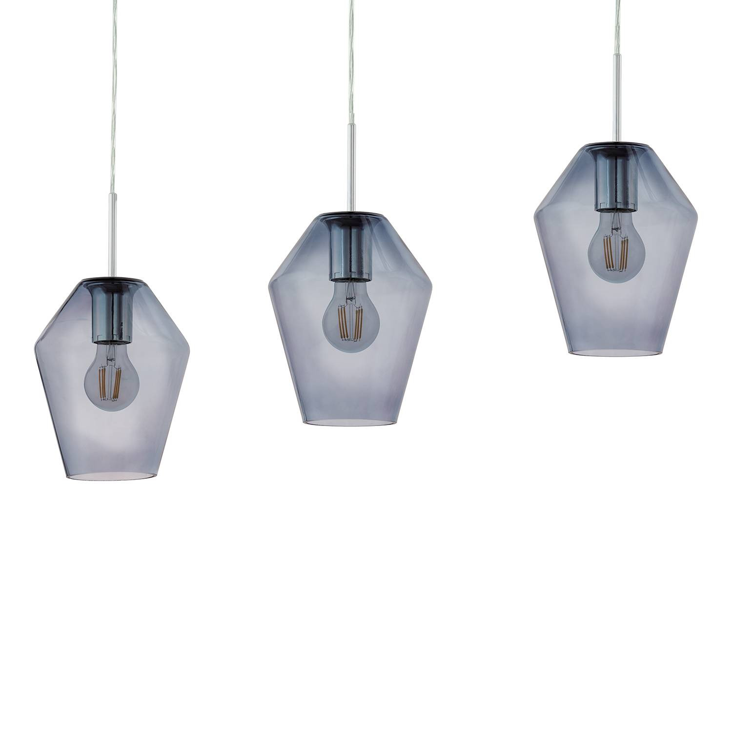 Eglo Hanglamp Murmillo 3-lichts chroom met smoke