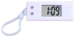 Daily Discovery Mini Digital Clock Keychain, Portable Electronic Student Watch, Hanging Time Display white