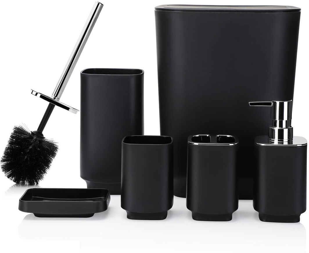 Brayden Studio Barboaz Bathroom Accessory Set Black