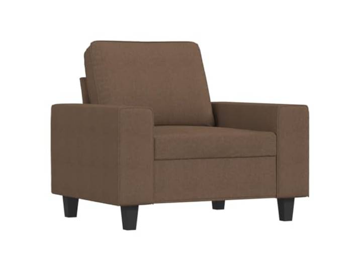 KTHLBRH Sessel mit Fußstütze braun, Sitzbreite 60 cm Rahmen aus Sperrholz und Metall, Polsterung aus Schaumstoff, Tragkraft 110 kg, 2 Stück
