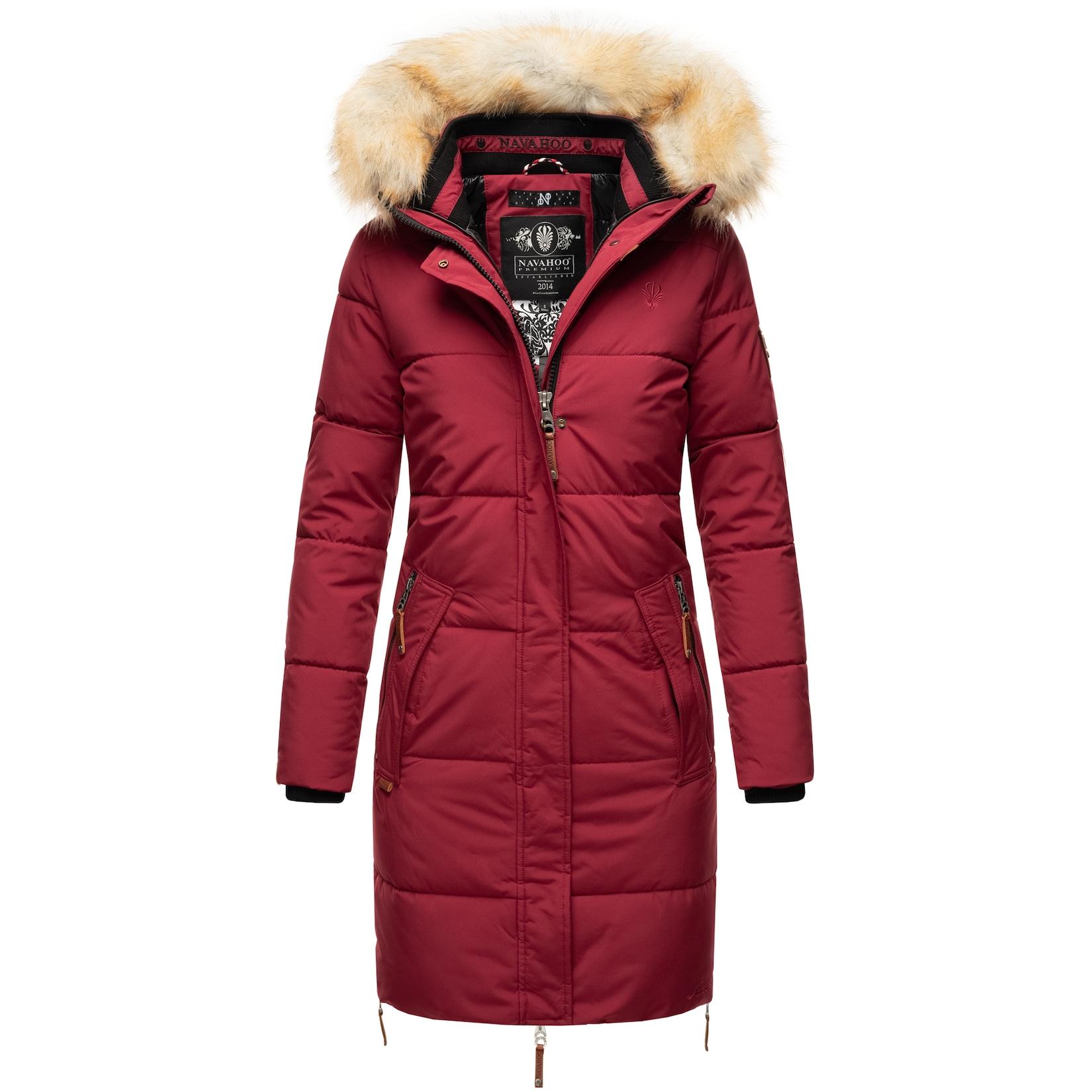 NAVAHOO Damen modischer Wintermantel Winter Steppmantel mit Kapuze Halina
