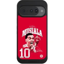 Nivocase Hülle für Google Pixel 10 Handyhülle NIVOcore Case Schwarz FC Bayern München FCB Jamal Musiala (Google Pixel 10), Smartphone Hülle, Schwarz