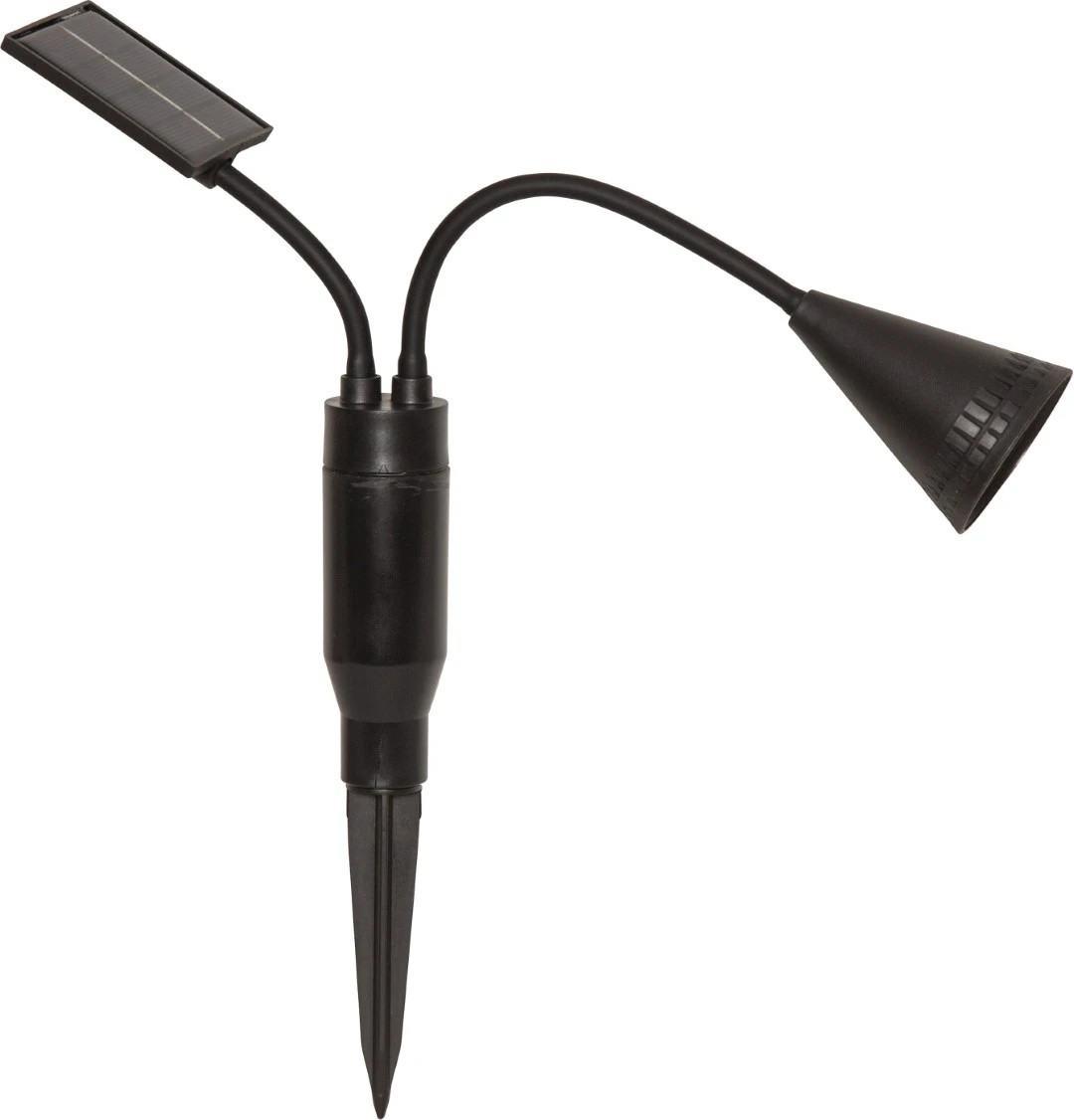 Star Trading Spotlight Powerspot Zonnepaneel-tuinlamp met warmwit LED-licht, zwart, Hoogte: 34 cm