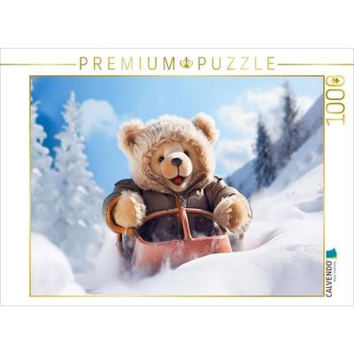 CALVENDO Puzzle Ein Motiv aus dem Kalender Teddybär und seine Abenteuer | 1000 Teile Lege-Größe 64x48cm Foto-Puzzle für glückliche Stunden
