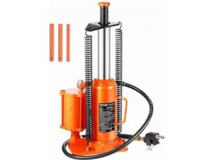VEVOR Cric Bouteille Hydraulique et Pneumatique Capacité 12 T, Cric de Levage pour Voiture Plage 26,5-50,5 cm, avec Pompe, pour Entretien Réparation Automobile SUV Camion, Atelier Garage, Orange