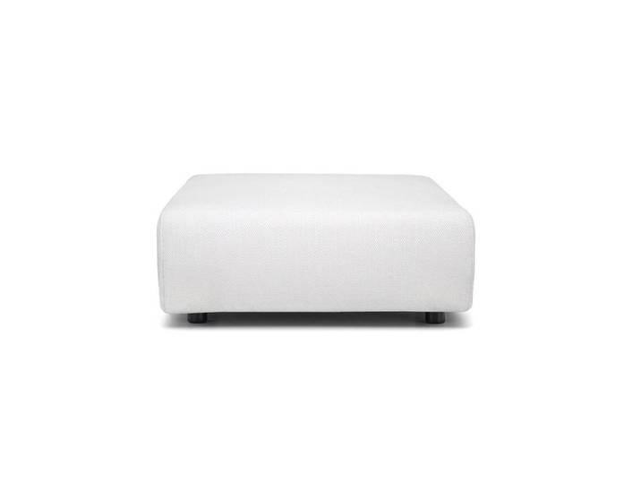 KARTELL pouf PLASTICS DUO 7090 (Blanc - Tissu Nilo)