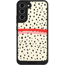 Nivocase Handyhülle für Samsung Galaxy S22+ Hülle NIVOpure Case Schwarz Kunst Punkte Streifen (Samsung Galaxy S22+), Smartphone Hülle, Schwarz