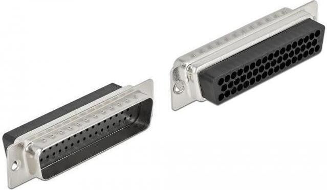 Delock D-Sub HD 50-polige krimpklem, female, recht, zwart/zilver