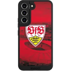 Nivocase Handyhülle für Samsung Galaxy S22 Hülle NIVOpure Case Schwarz Offizielles Lizenzprodukt Stadion (Samsung Galaxy S22), Smartphone Hülle, Schwarz