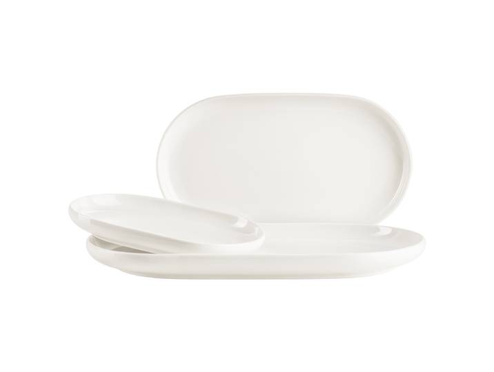 Servierplatten Taya 3-teilig Weiß