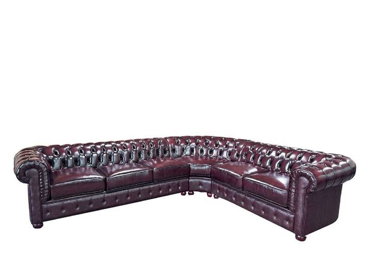Salottini Chesterfield-Sofa Traum Chesterfield XL Ecksofa Wohnlandschaft Luton Eckcouch, 3 Teile, Handarbeit
