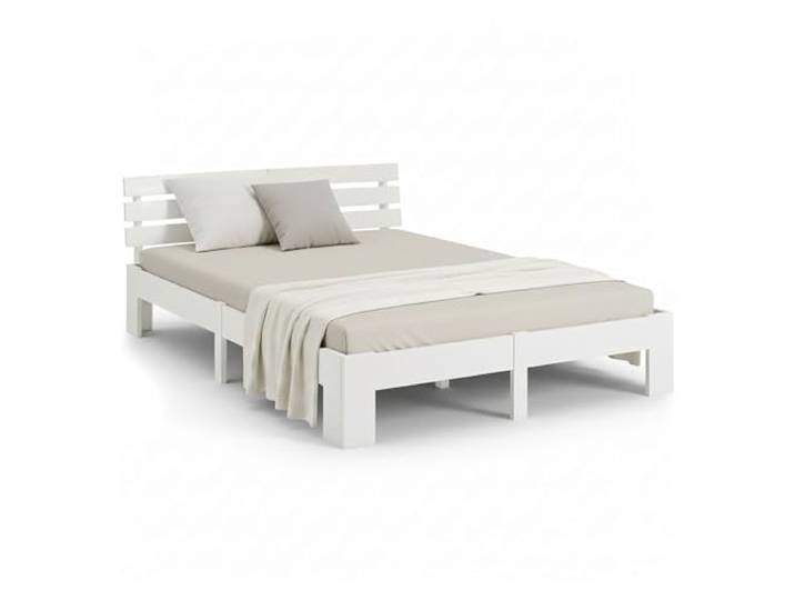 Homestyle4u Bett 180x200 Weiß Holz mit Lattenrost Holzbett 180 x 200 cm Doppelbett Massivholzbett Kiefer Bettgestell Schlafzimmer
