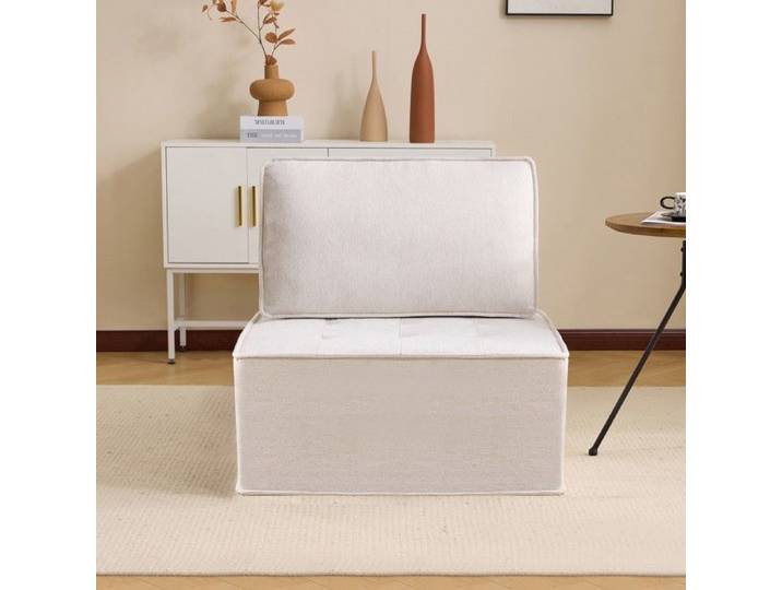 Pouf Poire-Beige-Canapé D'appoint Multifonction-Petit Salon-Doux&Cosy