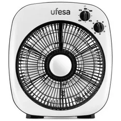 Ufesa BOX FAN BF5030 25CM 50W, Ventilator, Schwarz, Weiss