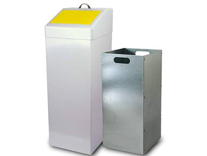 Szagato Abfallbehälter 87 ltr + Innenbehälter 90x34x38cm gelb Made in Germany Abfalleimer Abfallsammler Mülleimer großes Volumen Wertstoffsammler groß