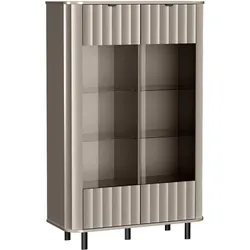 VITRINE Nevada mit zwei Türen 65 cm Taupe