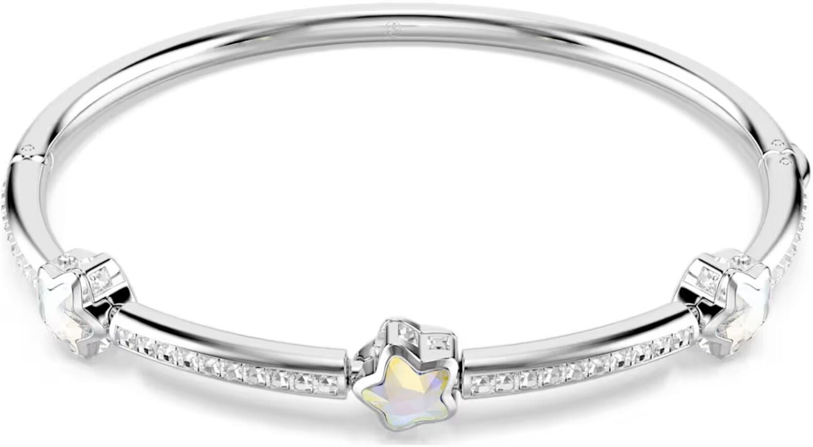 Swarovski Chroma rannerengas, vaalea metalli ja kirkkaat kristallit, 5754178
