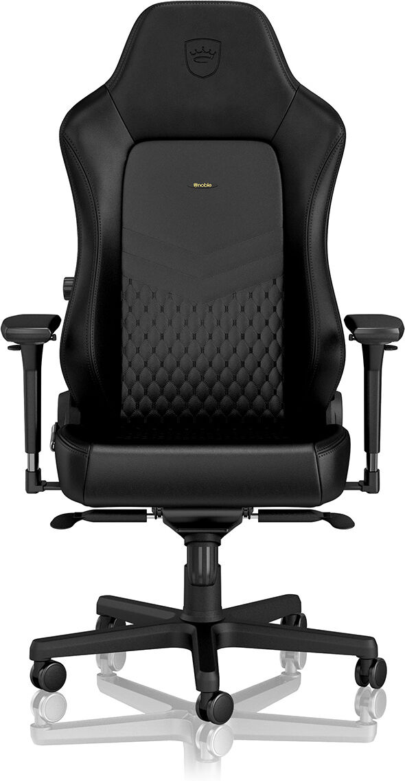 Noblechairs Hero Real Leather - Svart / Svart