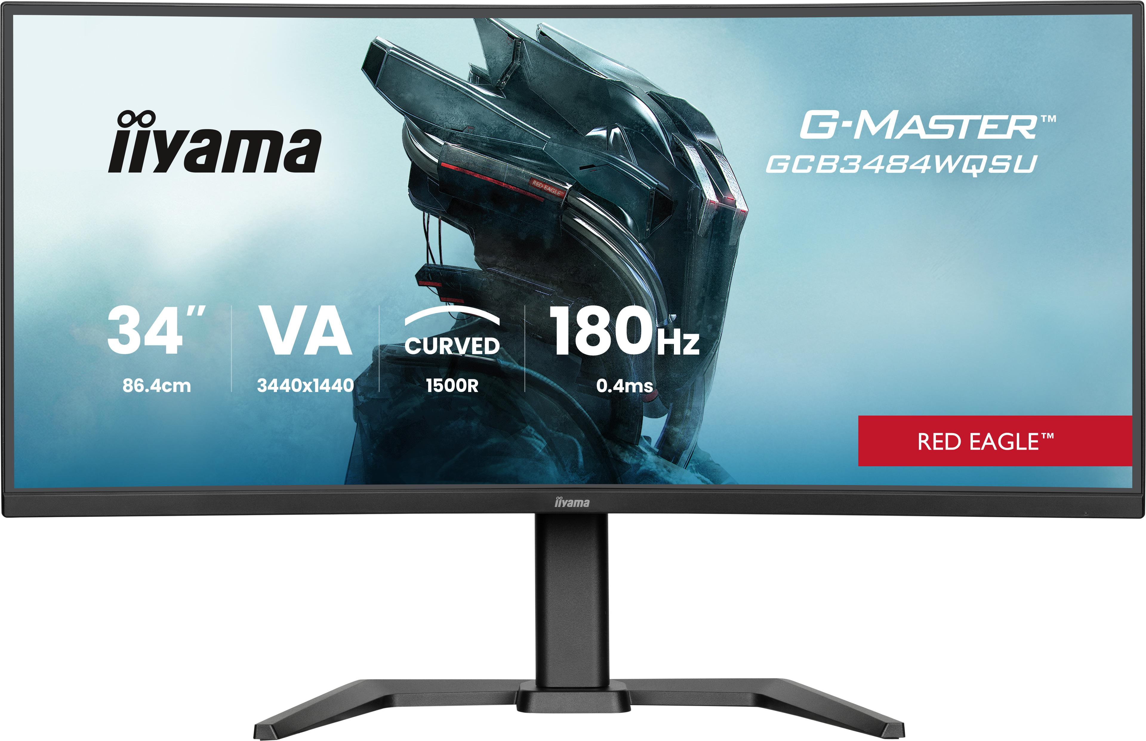 iiyama G-Master Red Eagle GCB3484WQSU-B1 34 Zoll UWQHD VA Panel 21:9 180 Hz Curved Gaming Monitor