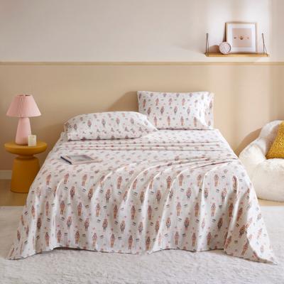 Intelligent Design Cozy Soft Cotton Flannel Printed Sheet Set