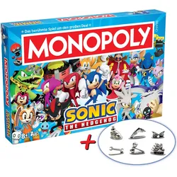 Monopoly - Sonic + 6 EXTRA Spielfiguren