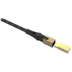 Oehlbach USB-Kabel USB 2.0 USB-A Stecker, USB-B Stecker 5.00 m Schwarz/Gold D1C (5 m, USB 2.0), USB Kabel