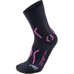 UYN UNLEASH YOUR NATURE Damen Trekkingsocken TREKKING EXPLORER LIGHT, Größe 37-38 in Schwarz Schwarz