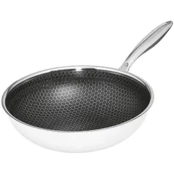 Just Vegan HSN Wok, Pfanne + Kochtopf, Silber
