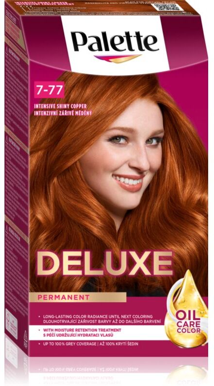 Schwarzkopf Palette Deluxe coloration cheveux permanente teinte 7-77 Intensive Shiny Copper 1 pcs