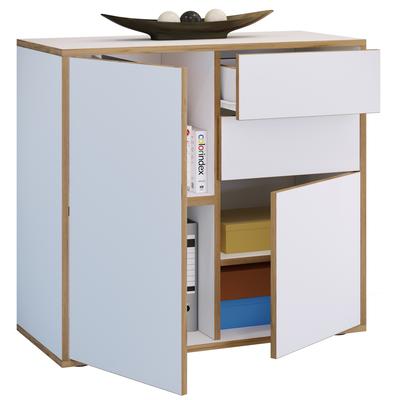 Kommode VCM "Holz Kommode Sideboard Salia Breite 80 Schublade", weiß, B:80cm T:33cm, Sideboards, Kommode