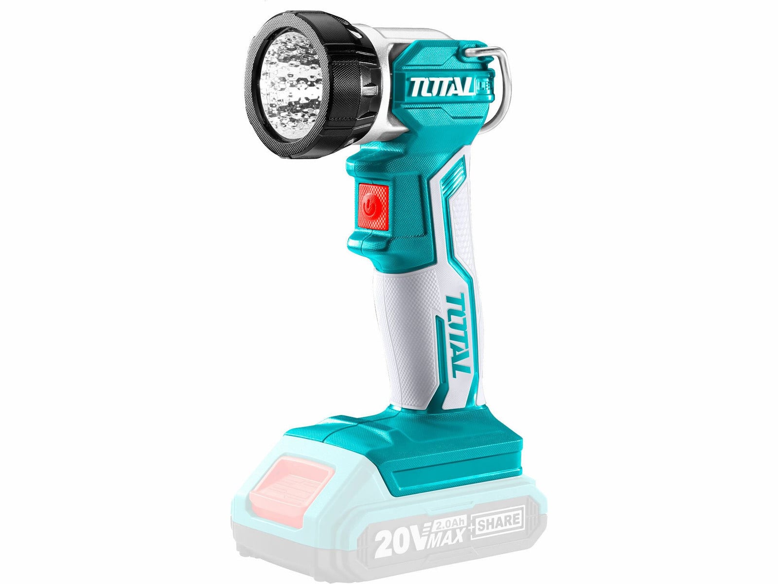 Total TWLI2001 LED Werklamp 20V Li-ion met clip