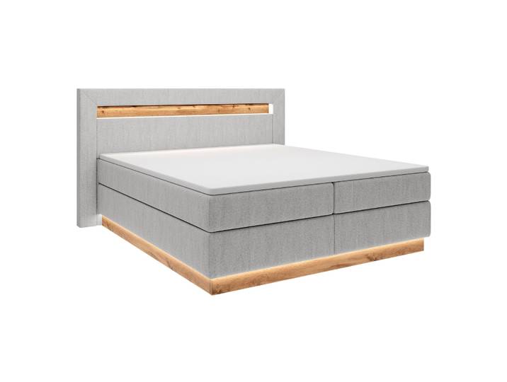 Kontinentales Bett Oski 140x200 cm mit Topper und Beleuchtung,