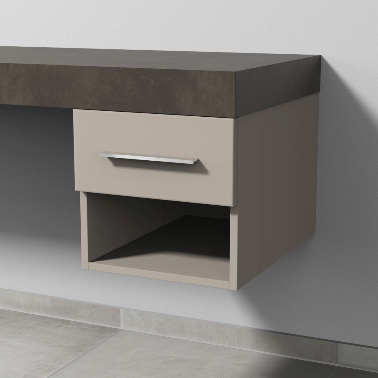 Sanipa Anbau-/Solitärschrank 2morrow (G3350) 340x350x520 Kaschmir-Matt, G33501U G33501U