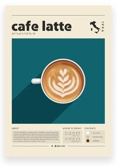 Uplifted Finds Modern Coffee Culture Art Print   Espresso & Latte Canvas Painting   Minimalist Cafe Shop & Kitchen Wall Decor pb32957 40 X 50 Cm No Frame