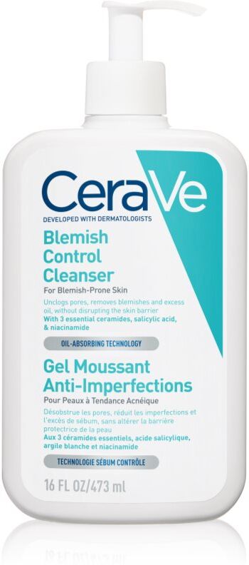 CeraVe Blemish Control Reinigungsgel für Unvollkommenheiten wegen Akne Haut 473 ml