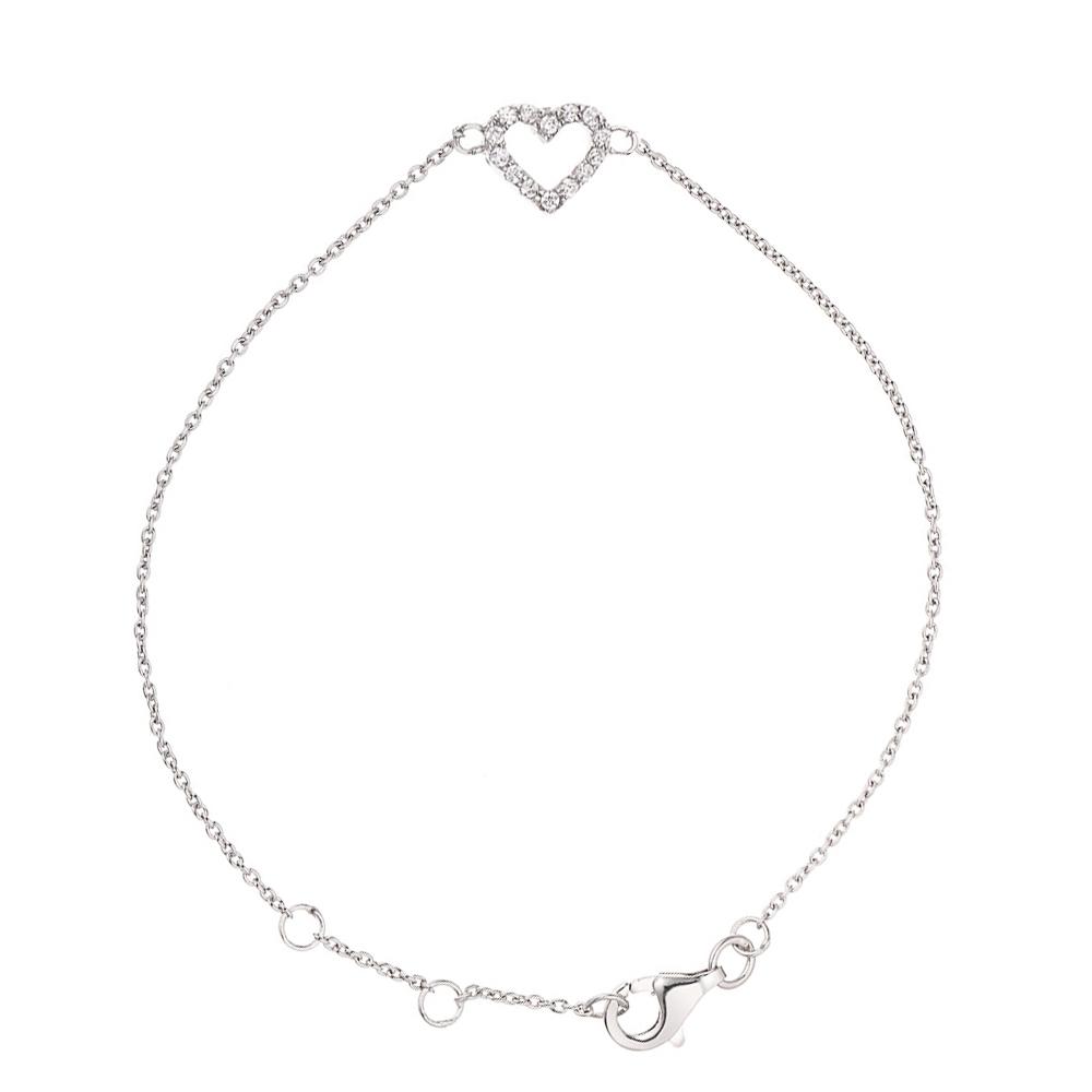Hart armband zirkoniumoxides sieraden zilver 925 verstelbaar