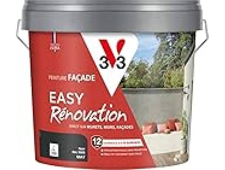 V33 Peinture pour façade - Easy Rénovation - Noir RAL 9005 10L